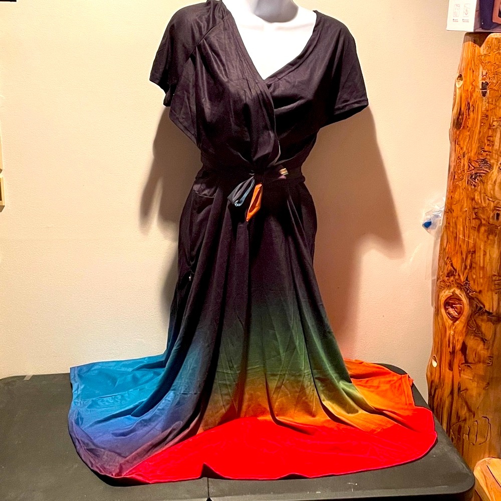 Love Sales Women’s Artistic Gradient Dress 
Two Piece Dress 3XL 22/24